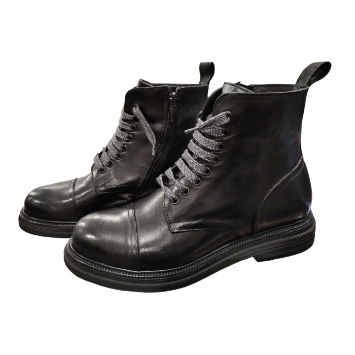 16798 Scarpa uomo EXTON mod. anfibio in vera pelle pomiciata lavorato a mano Exton