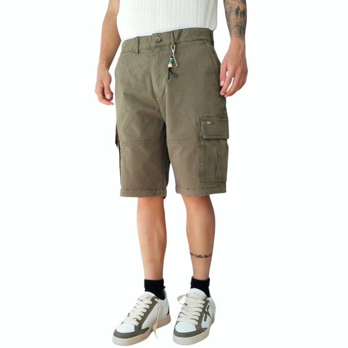 Bermuda uomo GIANNI LUPO in puro cotone modello cargo con tasconi laterali