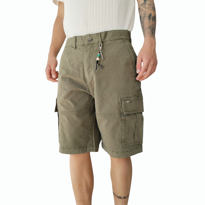 Bermuda uomo GIANNI LUPO in puro cotone modello cargo con tasconi laterali