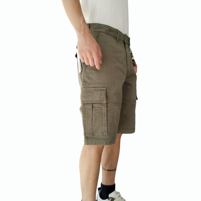 Bermuda uomo GIANNI LUPO in puro cotone modello cargo con tasconi laterali