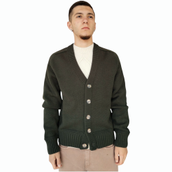 Cardigan uomo IMPERIAL monopetto con bottoni e lavorazione intrecciata