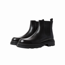 Scarpa donna OVYE' stivaletto Chelsea boot in pelle con carrarmato