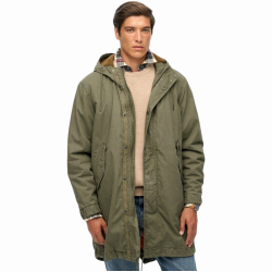 Parka uomo SUPERDRY oversize 100% cotone biologico con ecomontone interno 