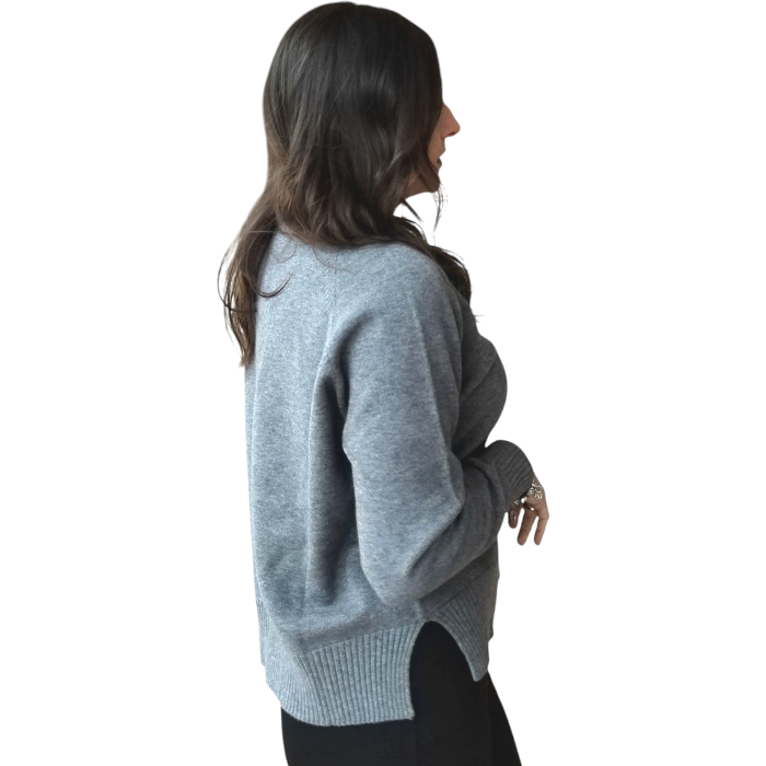 Maglia donna SUSY MIX modello barchetta con spacchi laterali