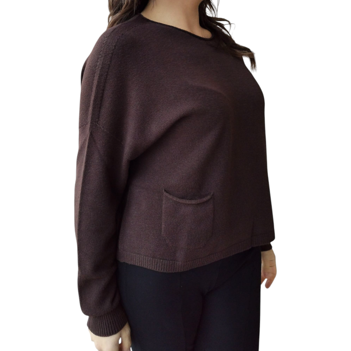 Maglia donna SUSY MIX modello scatoletta con taschini