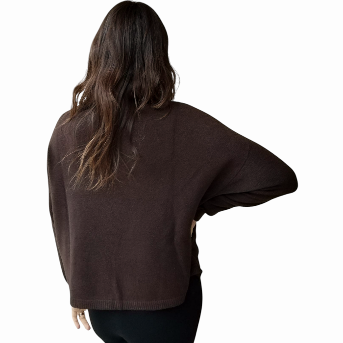 Maglia donna SUSY MIX modello scatoletta con taschini