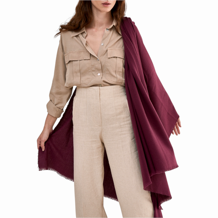 Sciarpa NALI' misto viscosa super soft modello Adina ampia 125x202 cm