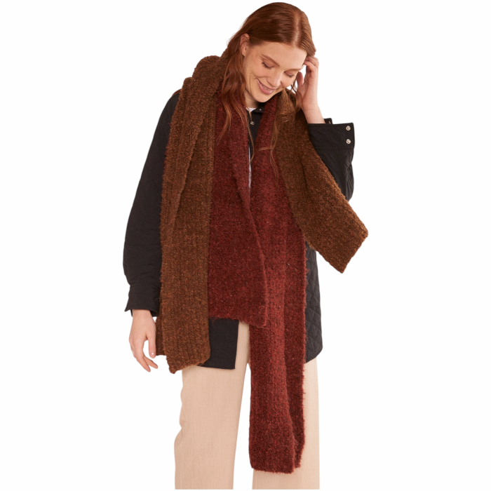 Sciarpa NALI' in maglia a riccioli modello Becky 190 X 30 cm