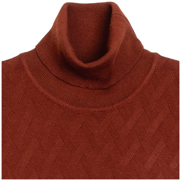 Maglia uomo GIANNI LUPO misto lana dolcevita lavorazione a rilievo