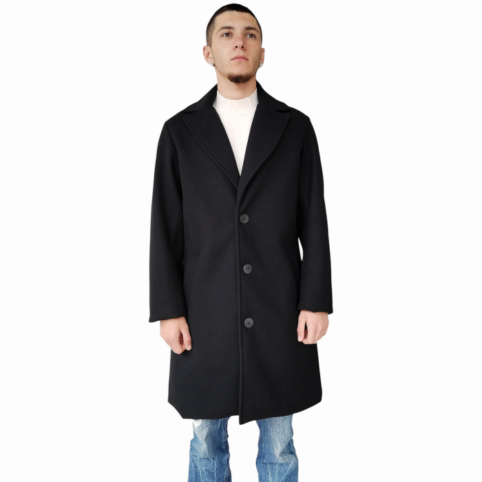 Cappotto uomo IMPERIAL in panno regular fit monopetto con tasche