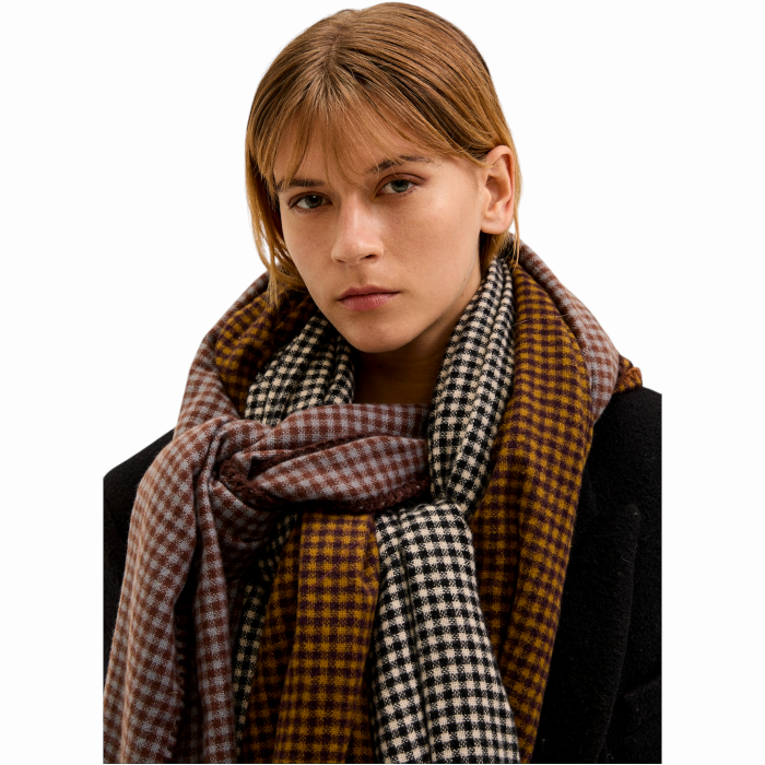 Sciarpa donna NALI' tessuto soft a quadri modello Angy 65x200 cm