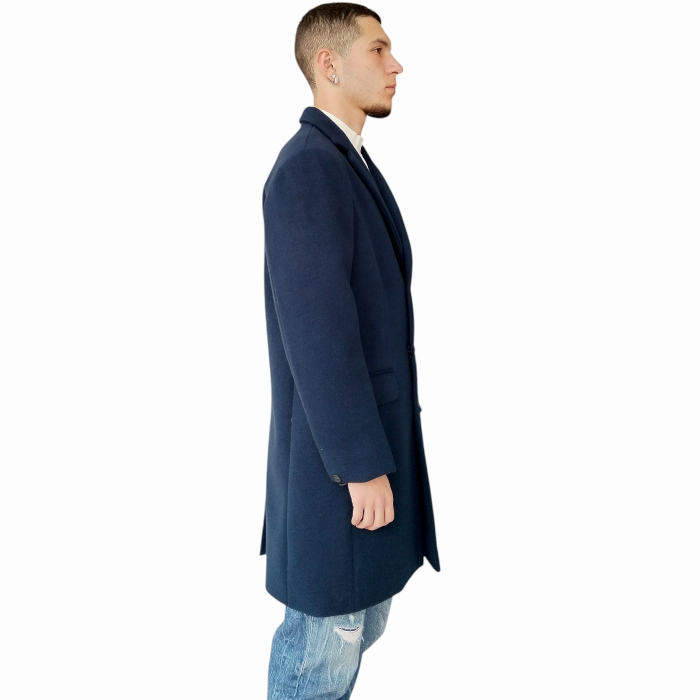 Cappotto uomo IMPERIAL misto lana slim fit monopetto con tasche
