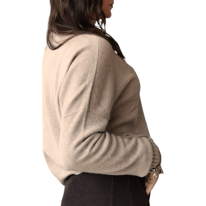 Maglia donna SUSY MIX regular fit crop dolcevita