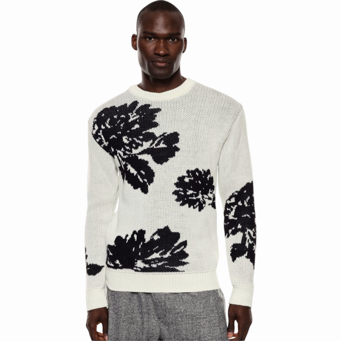 Maglia uomo IMPERIAL misto lana girocollo con stampa ricamo