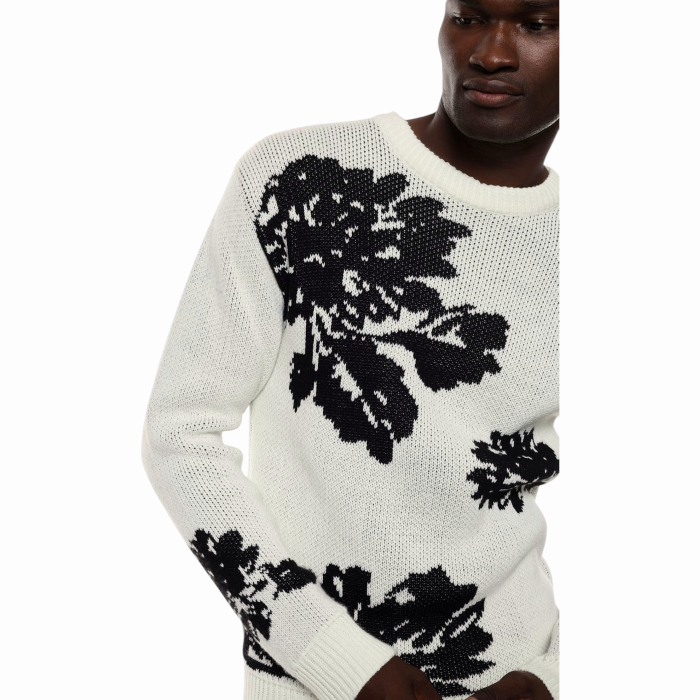 Maglia uomo IMPERIAL misto lana girocollo con stampa ricamo