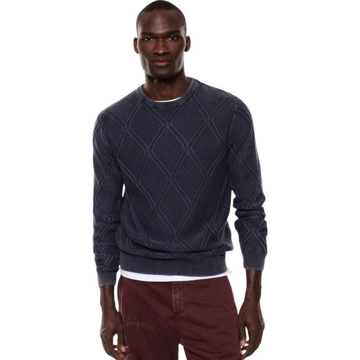 Maglia uomo IMPERIAL girocollo 100% caldo cotone rombi a rilievo