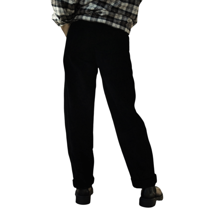 Pantalone donna SUSY MIX balloon fit in velluto a costine con elastico retro vita