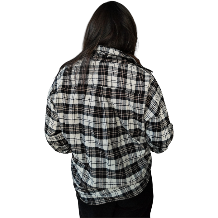 Camicia donna SUSY MIX 100% caldo cotone oversize fantasia quadri check