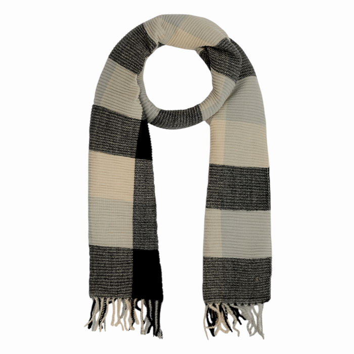 Sciarpa NALI' a quadri con frange tessuto soft mod. Helen plissè 70x175 cm