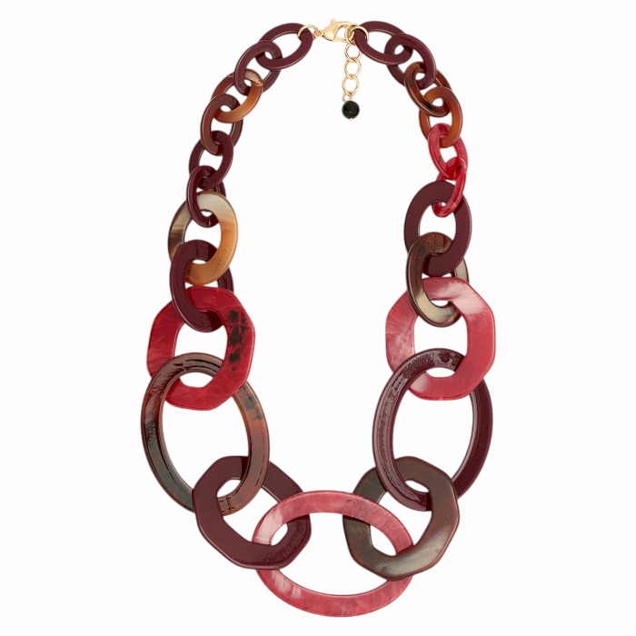 Collana donna NALI' ovali in resina 56,5 + 7 cm