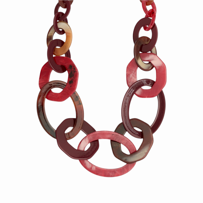 Collana donna NALI' ovali in resina 56,5 + 7 cm