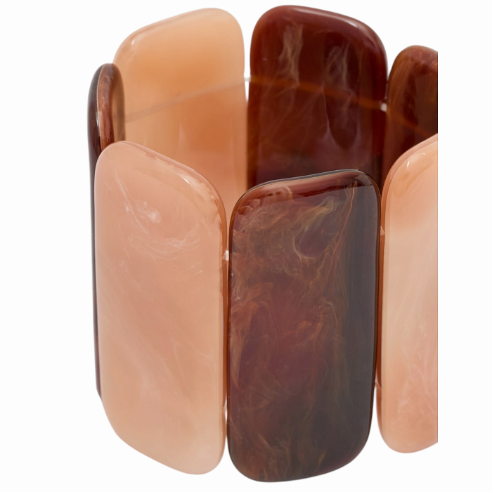 Bracciale donna NALI' modello Tea elastico placche in resina