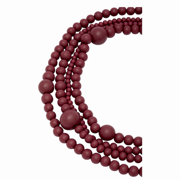 Collana donna NALI' modello Uma multifilo con perle in legno