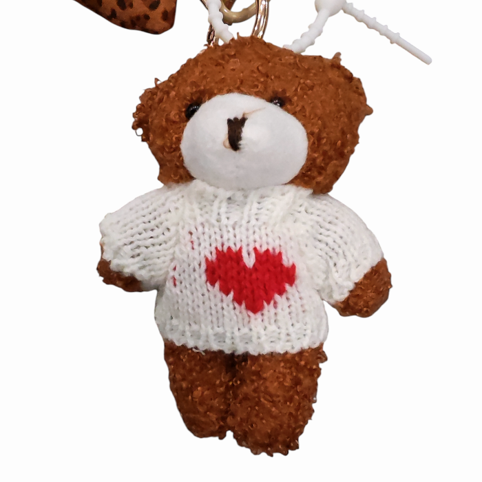 Portachiavi NALI' con Teddy fiocco e accessori