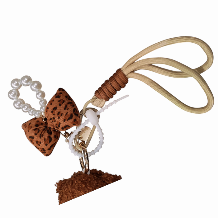 Portachiavi NALI' con Teddy fiocco e accessori