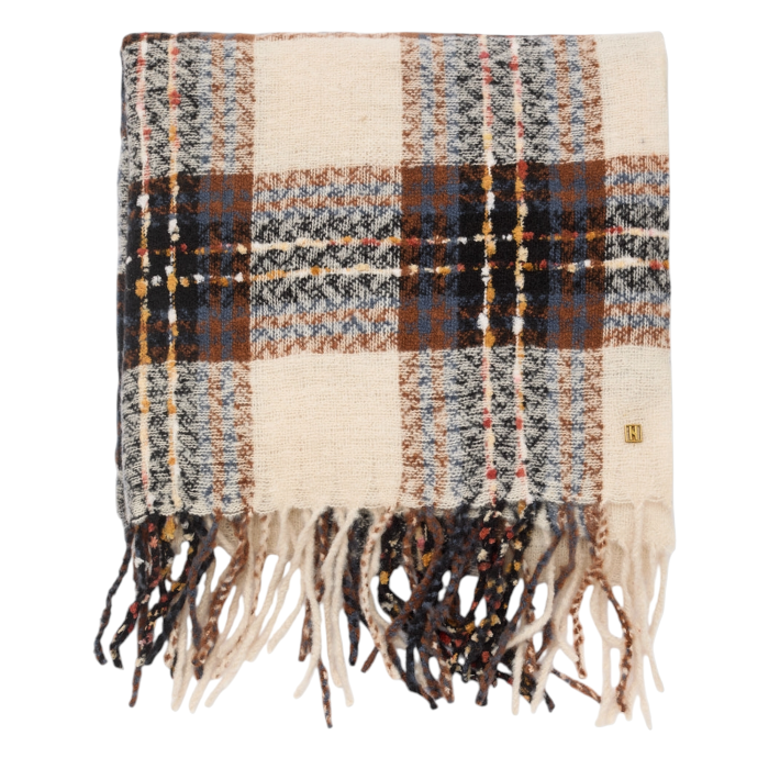 Sciarpa donna NALI' modello Gery check con frange 60X180 cm