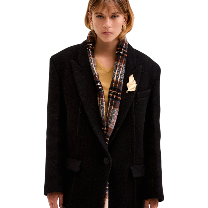 Sciarpa donna NALI' modello Gery check con frange 60X180 cm
