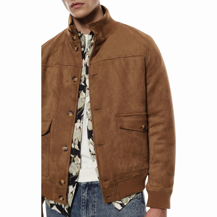 Giubbotto uomo IMPERIAL bomber in tessuto scamosciato con imbottituta