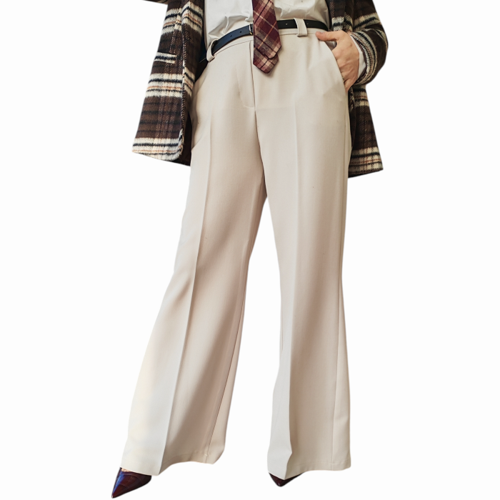 Pantalone donna SUSY MIX gamba dritta con elastico e cintura in vita