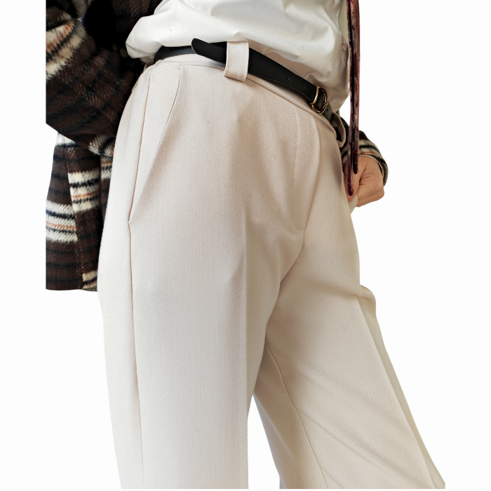 Pantalone donna SUSY MIX gamba dritta con elastico e cintura in vita