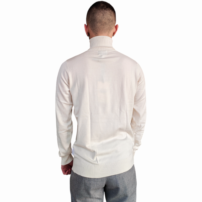 Maglia uomo BERNA dolcevita slim tinta unita con orli a costine