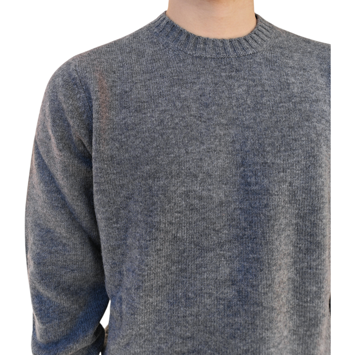 Maglia uomo BERNA girocollo misto lana collo e orli elastici a costine