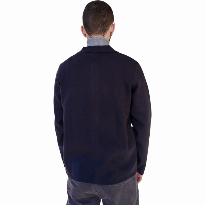 Cardigan uomo BERNA misto lana modello giacca overshirt collo camicia