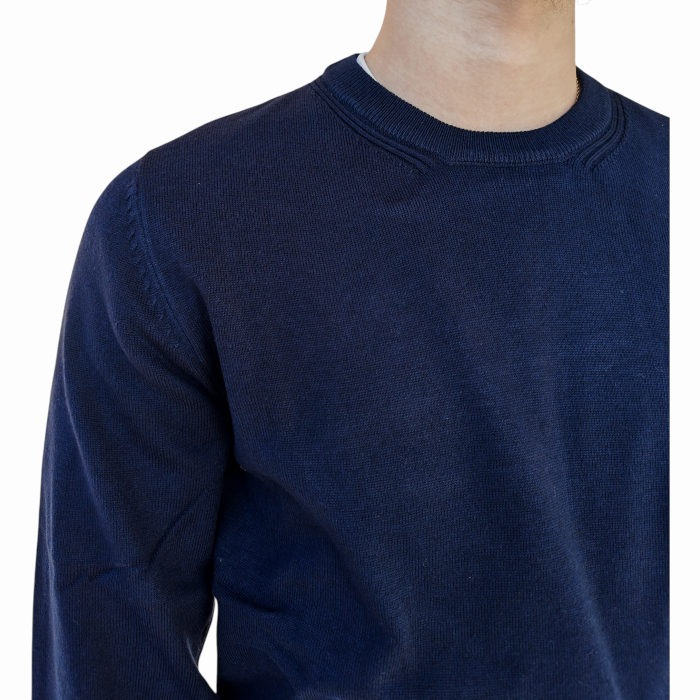 Maglia uomo GIANNI LUPO girocollo misto lana con toppe ai gomiti