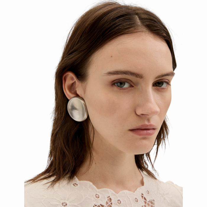 Orecchini donna NALI' ovali in acciaio inox satinato