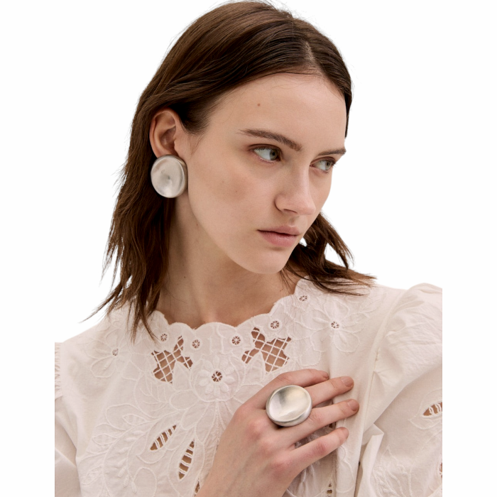 Anello donna NALI' ovale regolabile in acciaio inox satinato