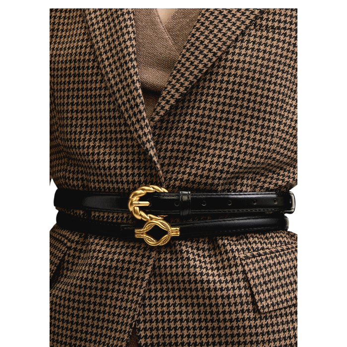 Cintura donna NALI' stretta modello Eli con fibbia dorata