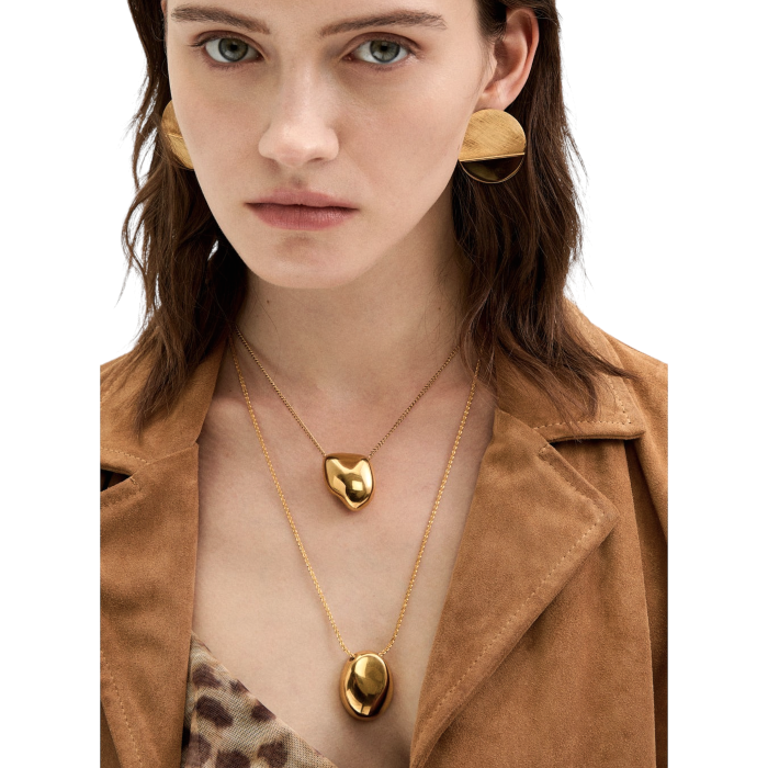 Collana donna NALI' catenina con pendente pepita in acciaio inox