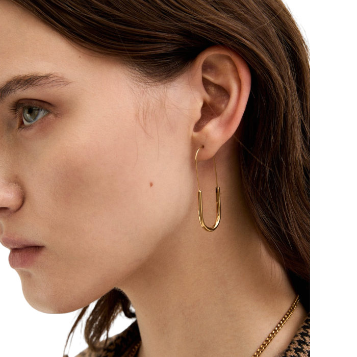 Orecchini donna NALI' pendenti ovali allungato in acciaio inox