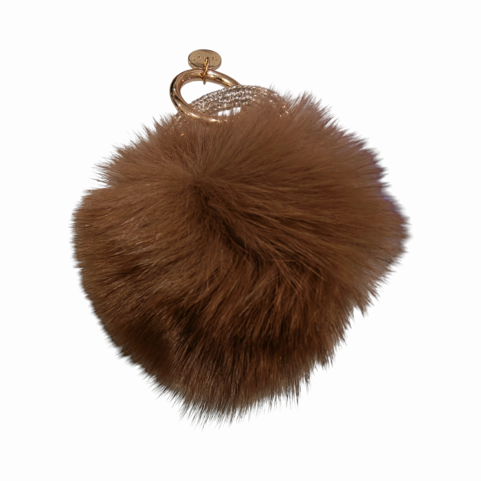 Portachiavi/Charm NALI' con pompon e anello gioiello con strass