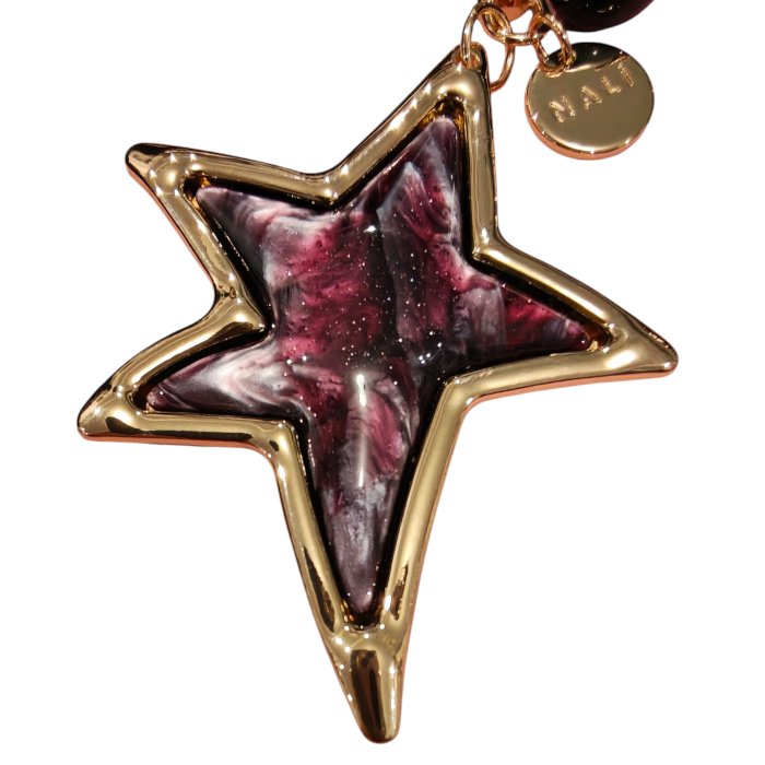 Portachiavi/charm NALI' modello Star con stella in resina ganci e accessori