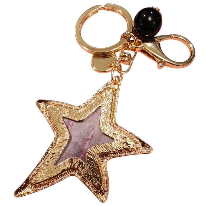 Portachiavi/charm NALI' modello Star con stella in resina ganci e accessori