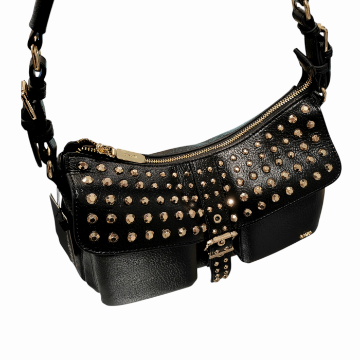 Borsa donna GAUDI' Hobo bag con borchie modello a mano con tracolla staccabile