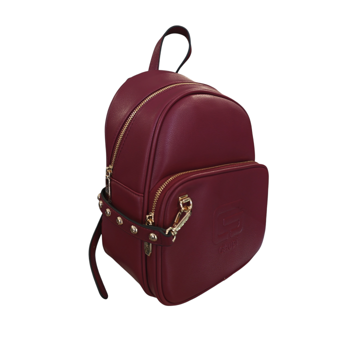 Zaino donna GAUDI' in ecopelle martellata con charms tasca anteriore e cerniera