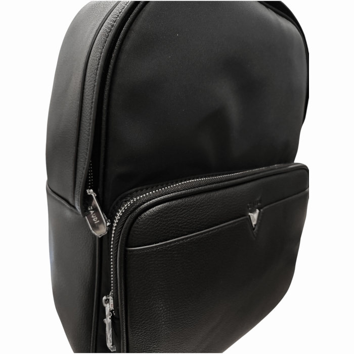   Zaino uomo GAUDI' in ecopelle e nylon con spallacci regolabili in gros grain