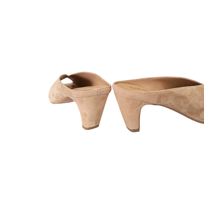 Scarpa donna OVYE' mules in camosco con tacco a cono alto 5 cm